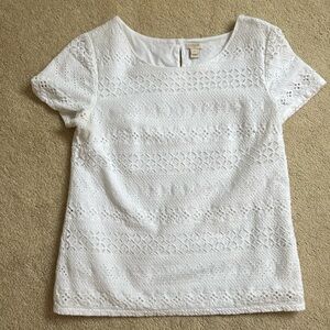J. Crew white eyelet size 4